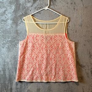 Marc Jacobs Silk Lace Tank Top Sleeveless Blouse Y2K Indie Soft Girl Layering LG